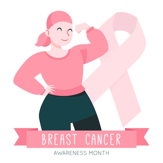 Free vector breast cancer awareness concept