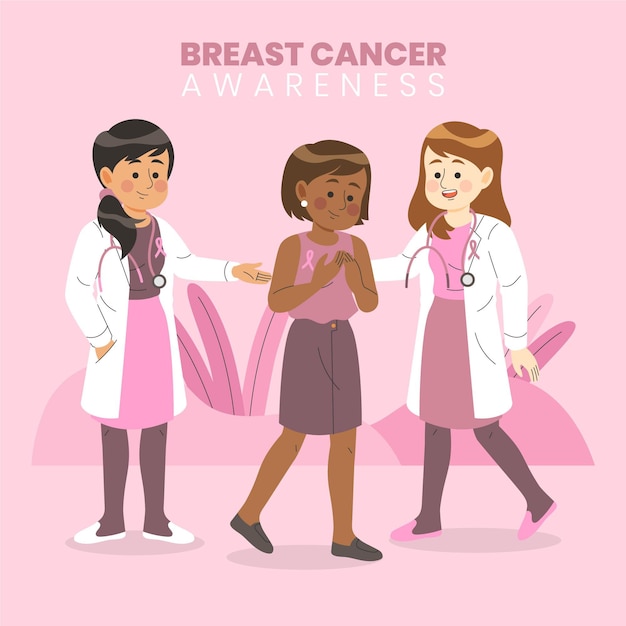 Breast cancer awareness illustration