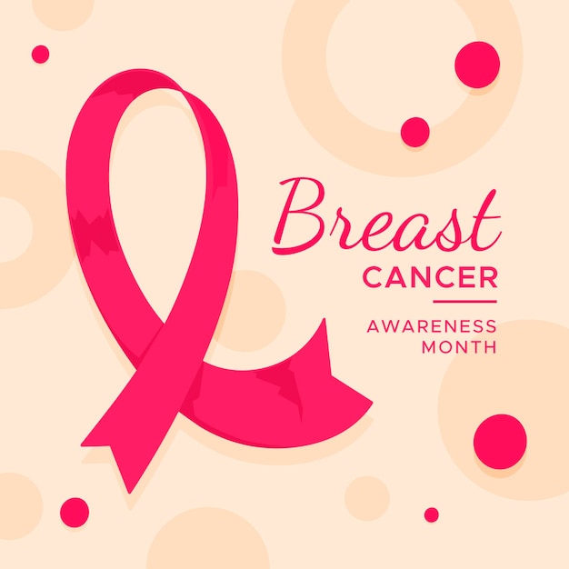 Free vector breast cancer awareness month concept