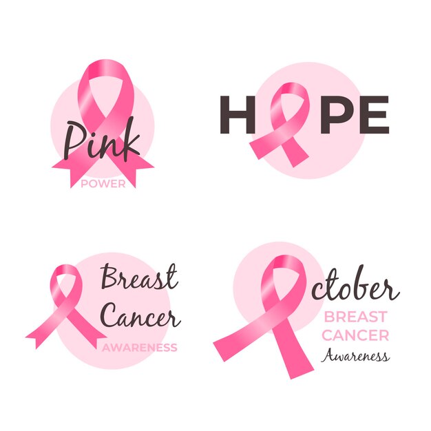 Breast cancer awareness month labels set