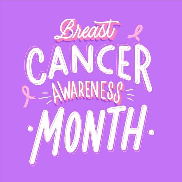 Breast cancer awareness month lettering