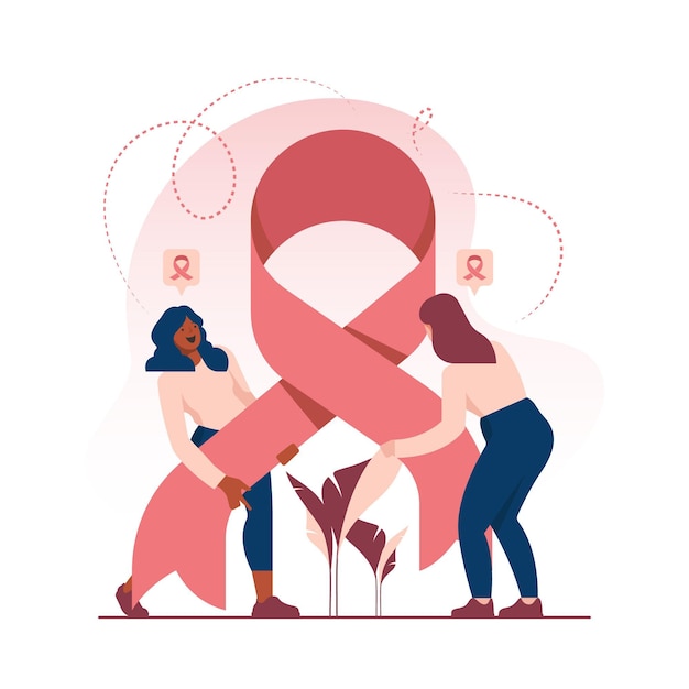 Free vector breast cancer awareness month