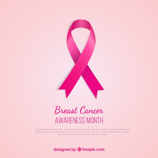 Breast cancer awareness pink ribbon