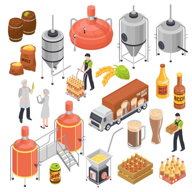 Brewery Isometric Set