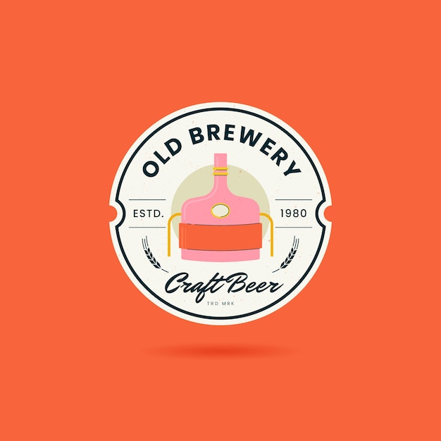 Brewery logo design template