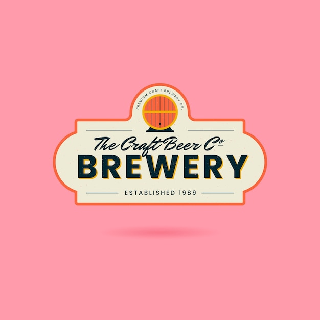 Brewery logo design template