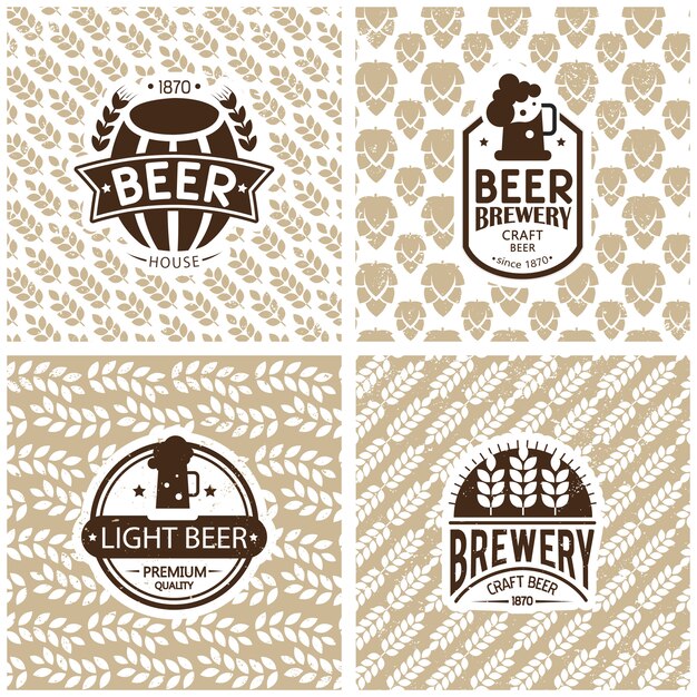 Brewery logos and emblems design.