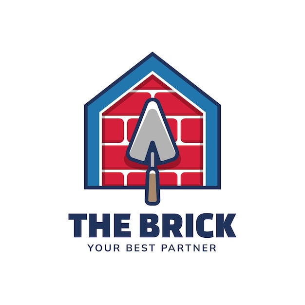 Brick logo template design