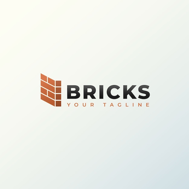 Brick logo template design