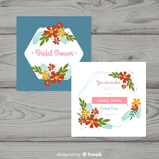 Free vector bridal shower invitation