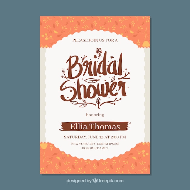 Bridal shower retro party invitation