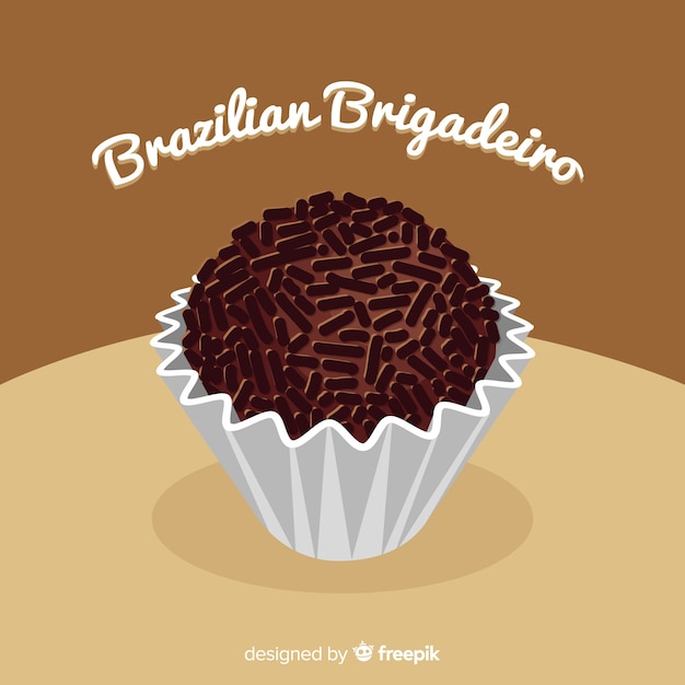 Free Vector brigadeiro flat background