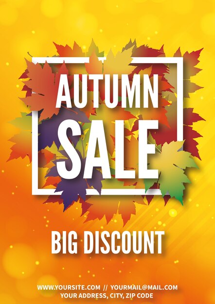 bright autumn sale poster