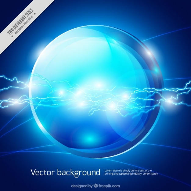 Free Vector bright blue background with sphere