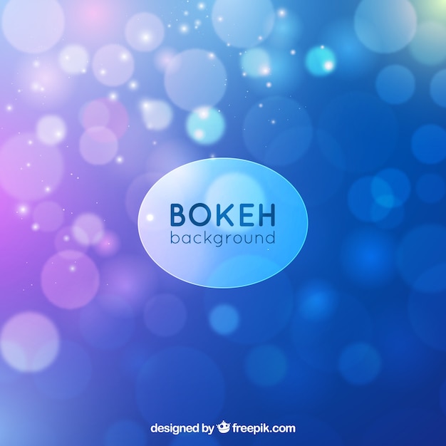 Bright blue bokeh background