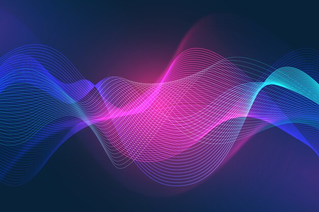 Bright colored wavy wallpaper