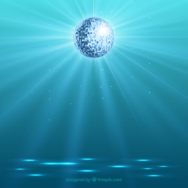 Bright disco ball background