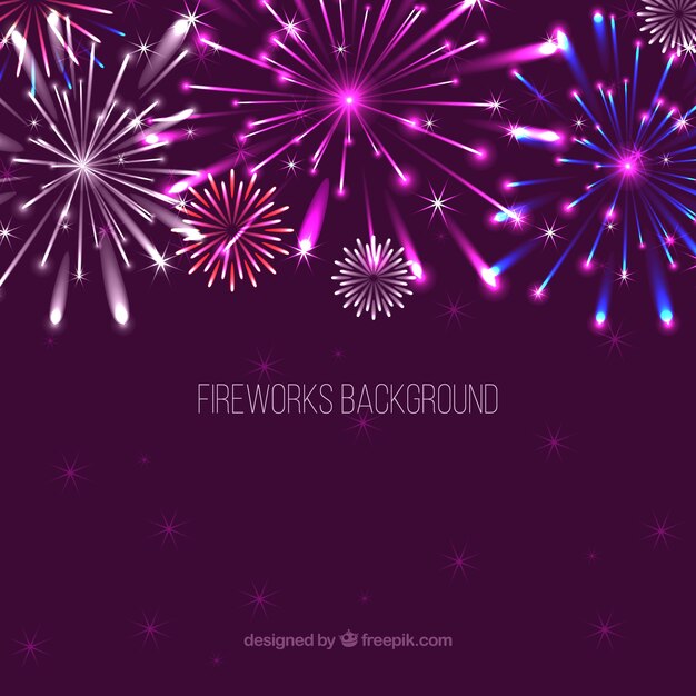 Bright fireworks background