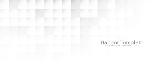 Bright geometric white decorative banner design vector