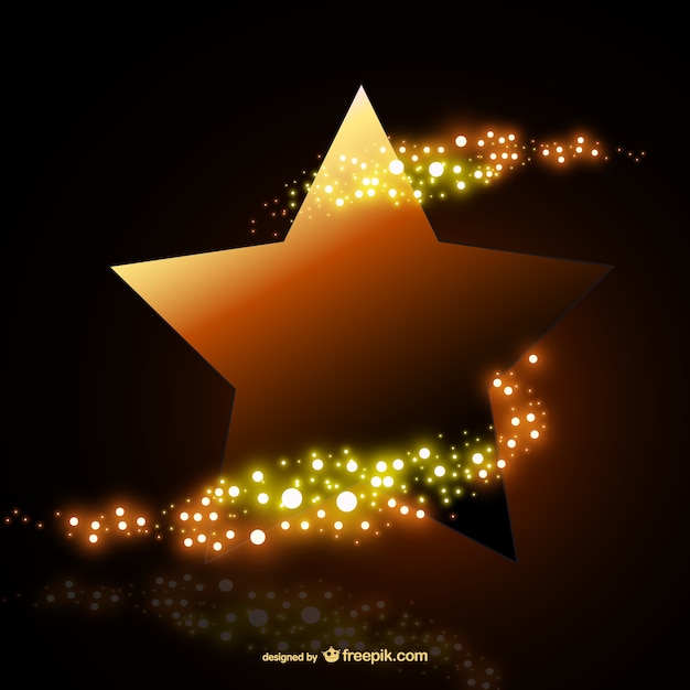 Free vector bright gold star