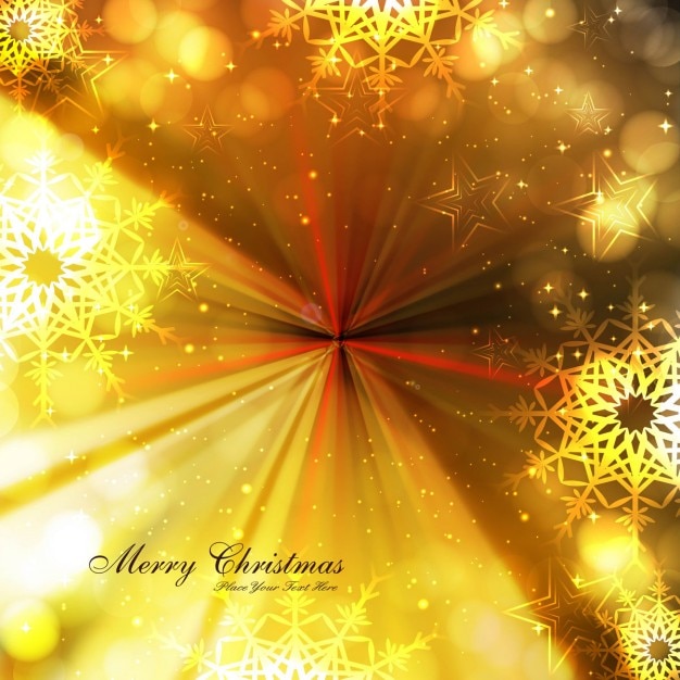 Free Vector bright golden christmas background