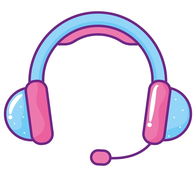 Free vector bright headphones design