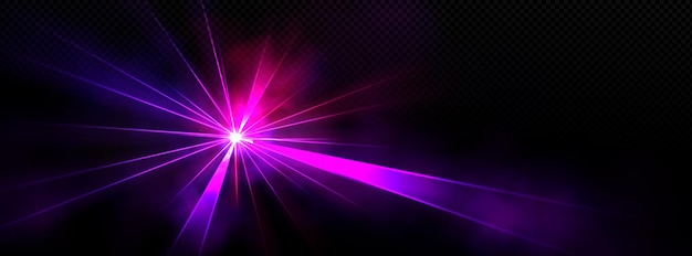 Free vector bright light spot with colorful beams