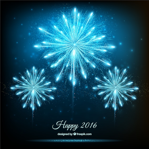 Bright new year fireworks background