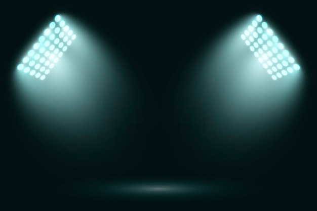 Bright realistic stadium lights