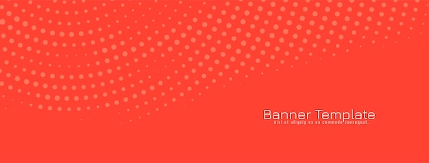 Bright red elegant halftone design banner template