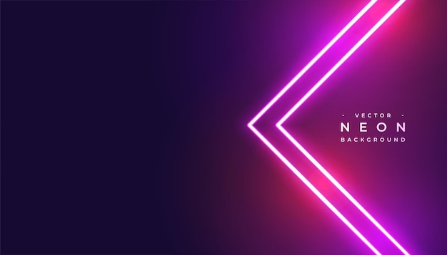 Free Vector bright and shiny neon arrow light wallpaper with blank space