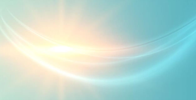 Free vector bright and shiny sun flare blue background with streak trail effect vector