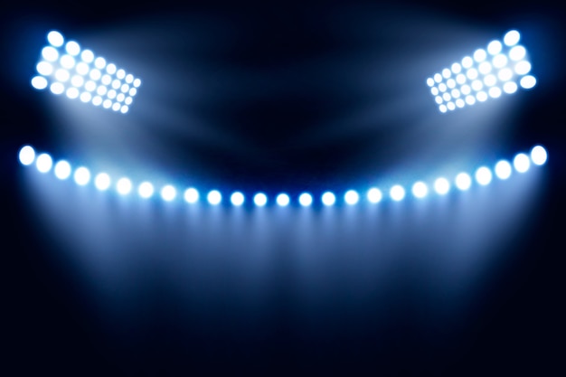 Free Vector bright stadium lights realistic design