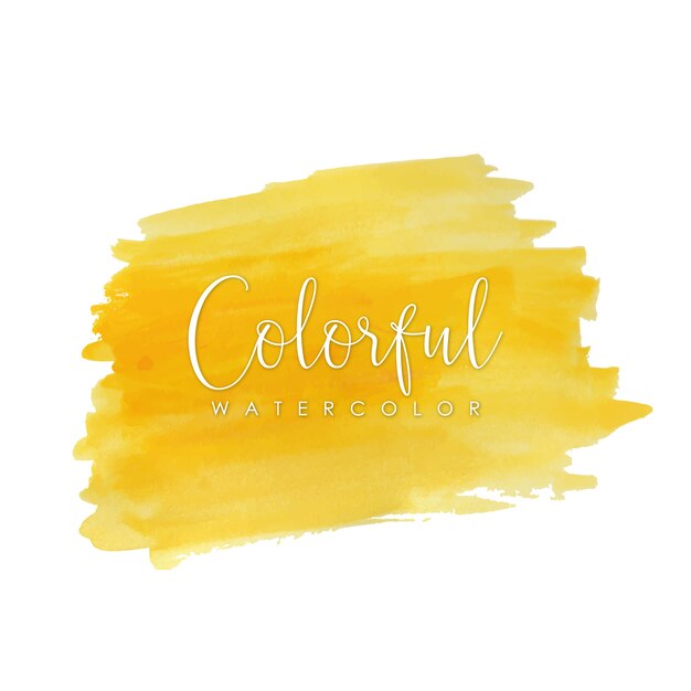 Bright yellow watercolor strokes