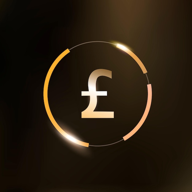 Free vector british pound icon money currency symbol