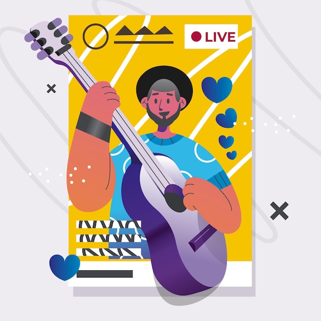 Free Vector broadcasting live event concept