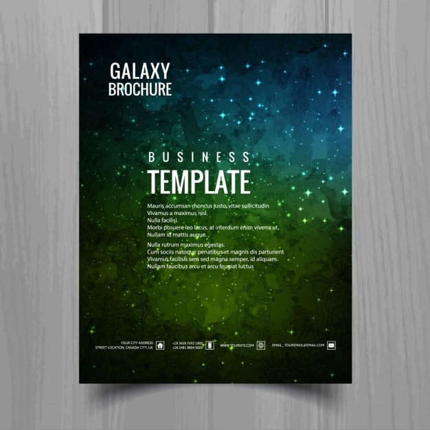 Free Vector brochure about galaxy