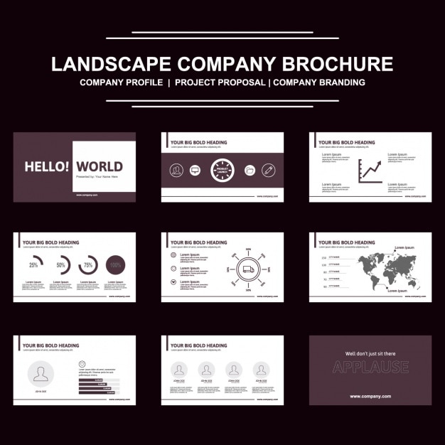 Free Vector brochure presentation design