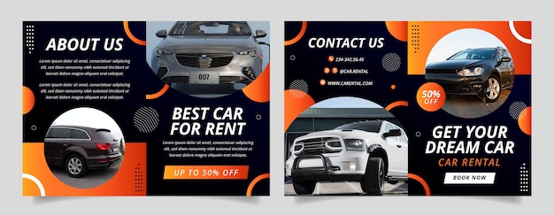 Brochure template for car rental company