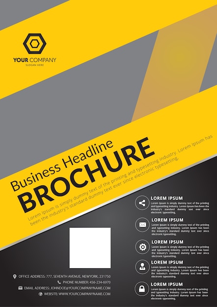 Free Vector brochure template design