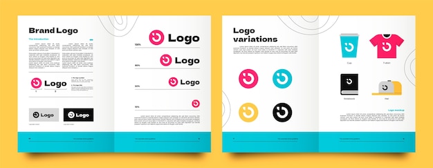 Free Vector brochure template design