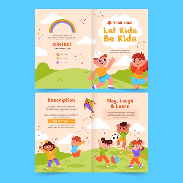 Brochure template for kids