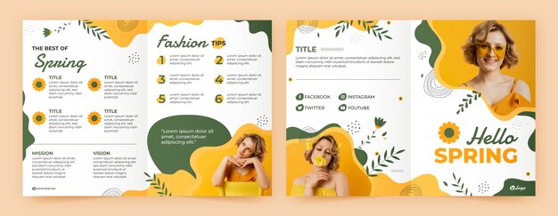 Brochure template for spring celebration