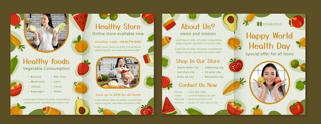 Brochure template for world health day celebration