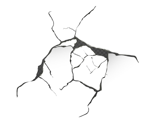 Free Vector broken concrete wall or cracked ground effect