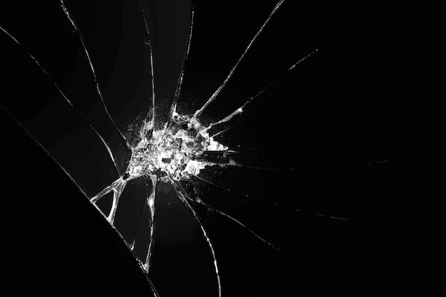 Free Vector broken glass background vector on black