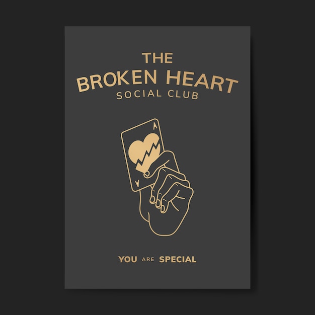 broken heart poster