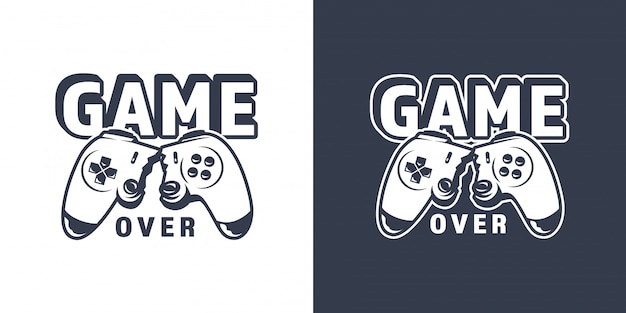 Free Vector broken video game joystick emblem