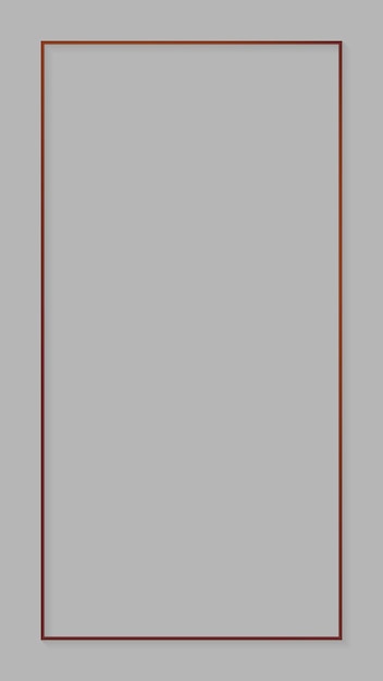 Free Vector bronze frame gray mobile screen template vector