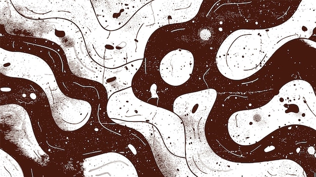 Free Vector brown abstract paint splatter fluid pattern